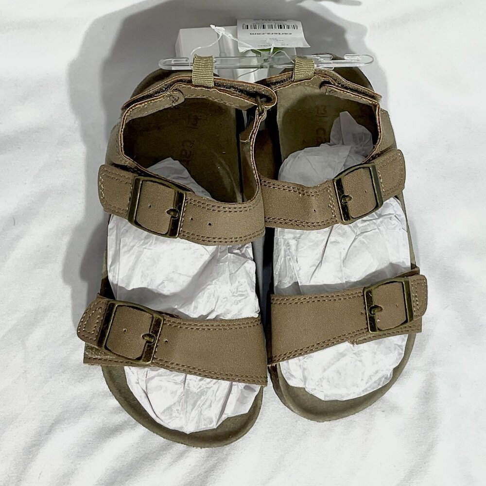 Carters Aldus Brown Sandals Youth Size 13 NWT Kids Children Child
